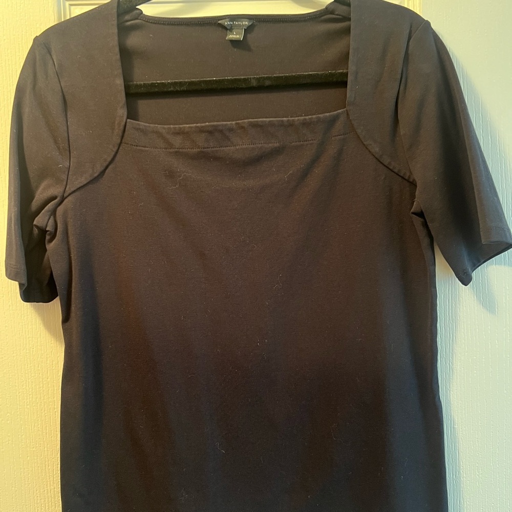 Ann Taylor Navy Blue Blouse